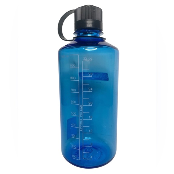 Nalgene Blue No BPA Water Bottle Narrow Mouth 32 oz Hiking Exercise USA Made - Picture 4 of 14